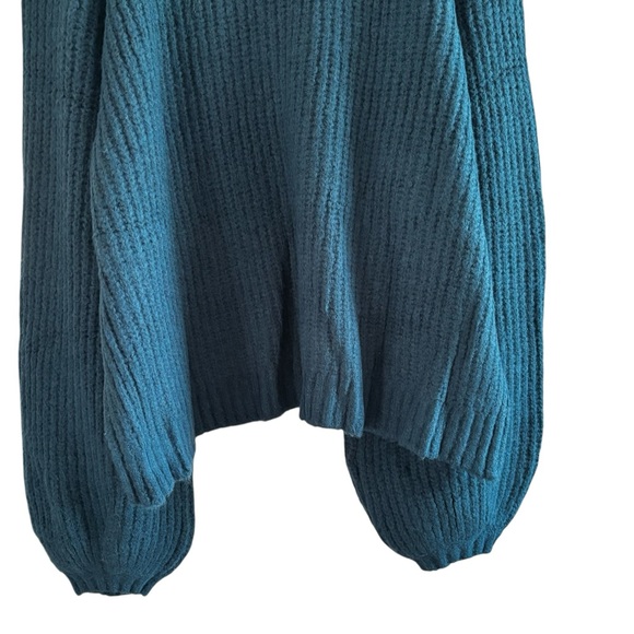 SAVAGE x FENTY Fuzz Fit Knit V-neck Oversized Sweater Blue Reflection Size M - Picture 11 of 12